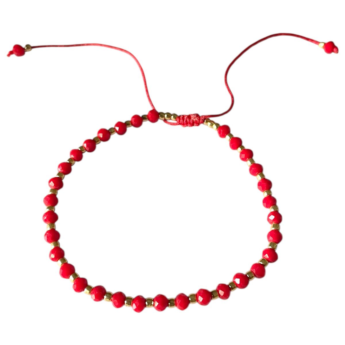 Pulsera hilo rojo cristales japoneses