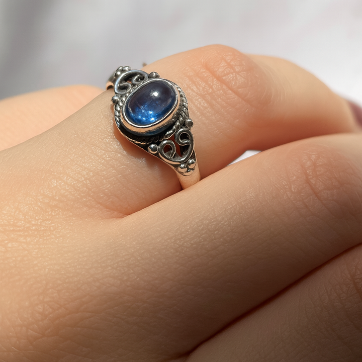 anillo cianita azul velardi plata 925