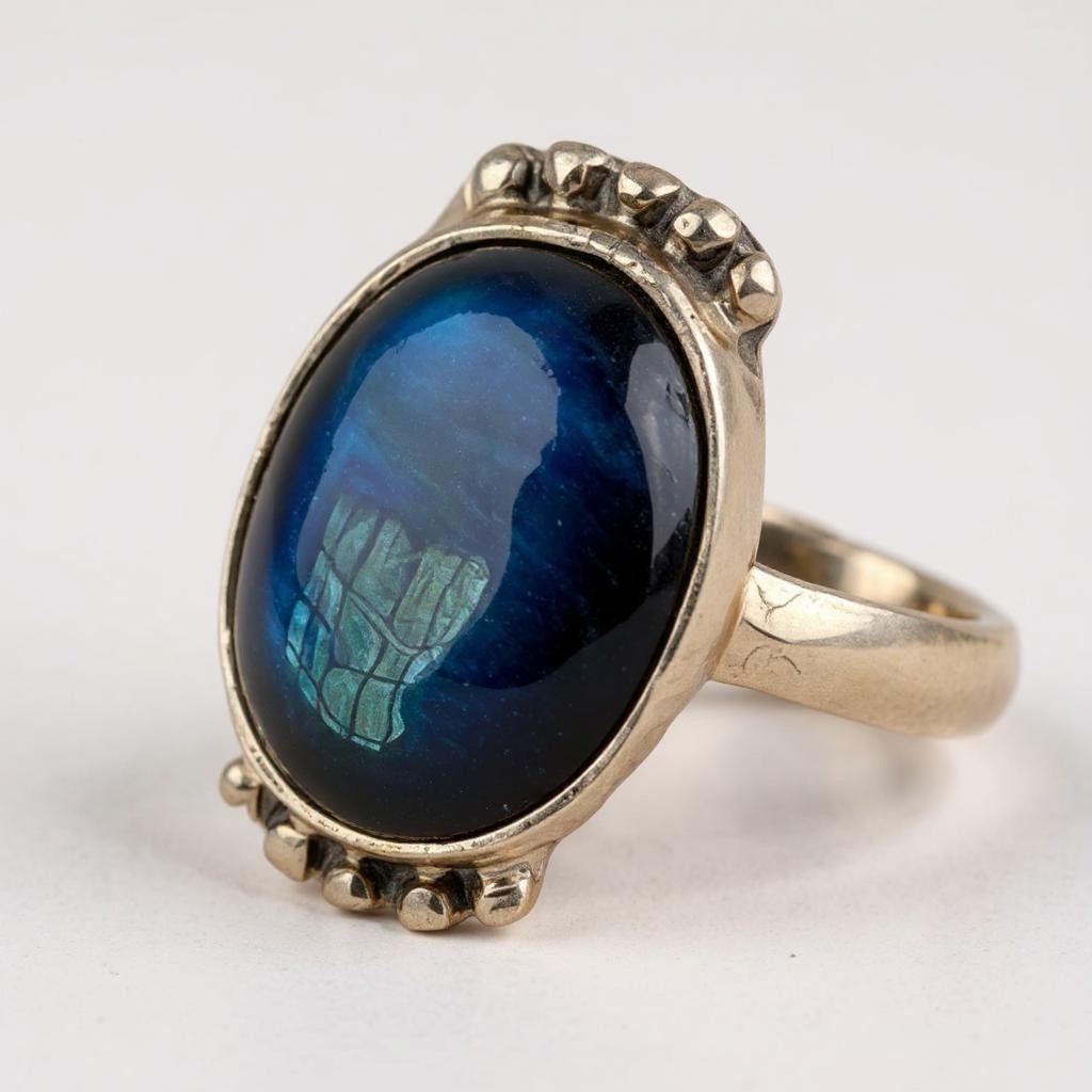 Anillo Labradorita Azul De Madagascar Plata 925 - Joyas Velardi