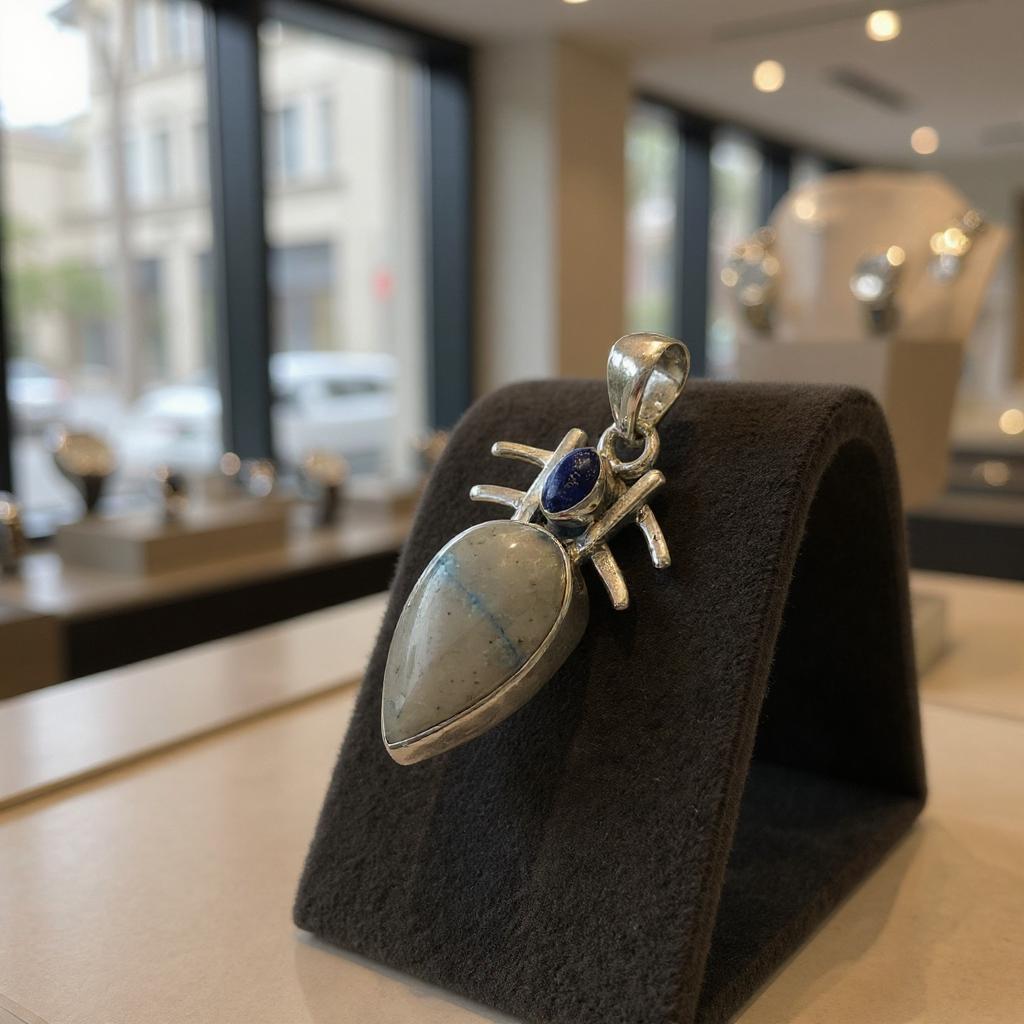 Colgante de Canvasita y Lapislazuli de Afganistan - Joyas Velardi