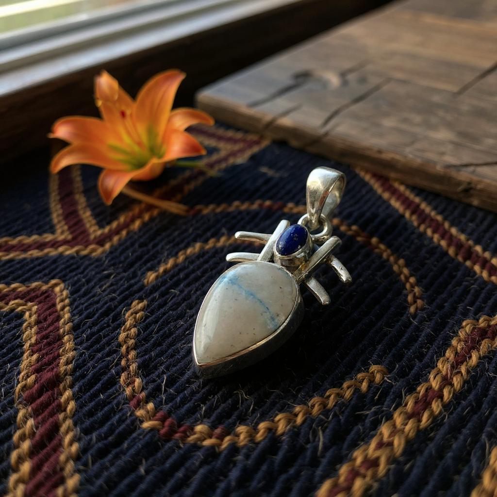 Colgante de Canvasita y Lapislazuli de Afganistan - Joyas Velardi