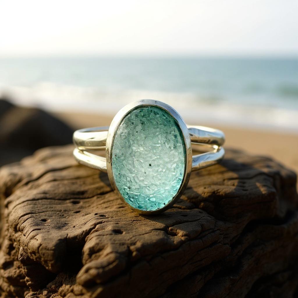 Anillo de Drusa de Titanio Azul – “Oceanis” | Plata 925 - Joyas Velardi