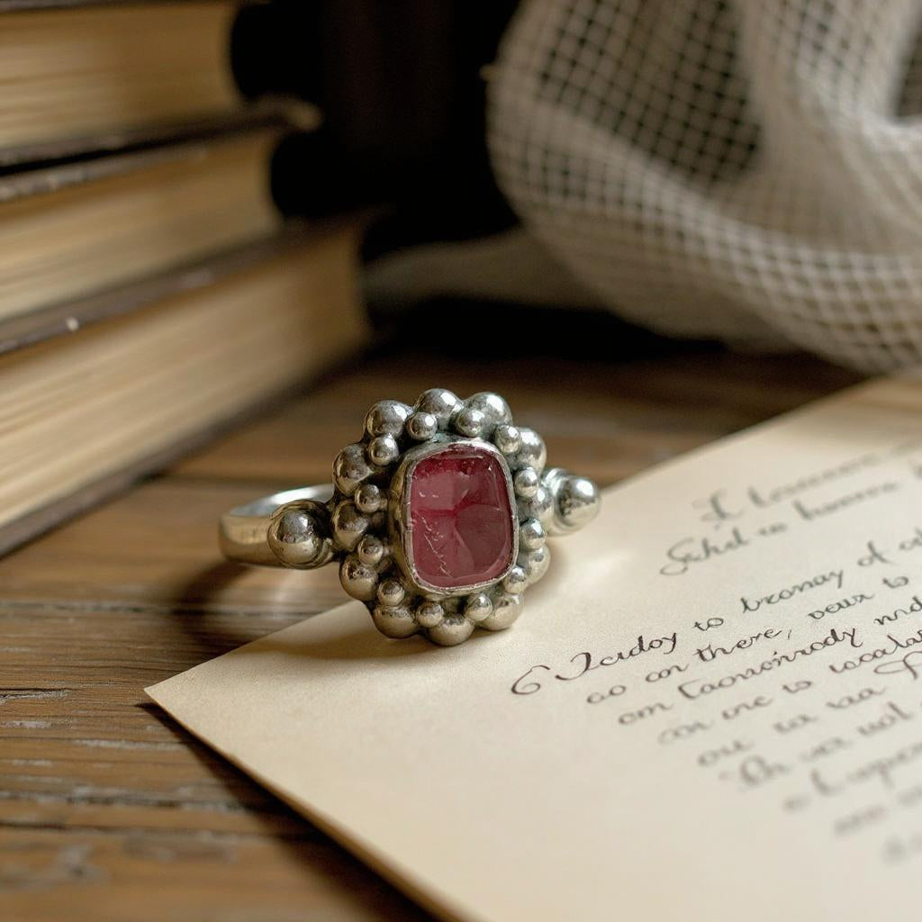 Selene — Anillo de Turmalina Rosa de Bali en Plata 925 - Joyas Velardi