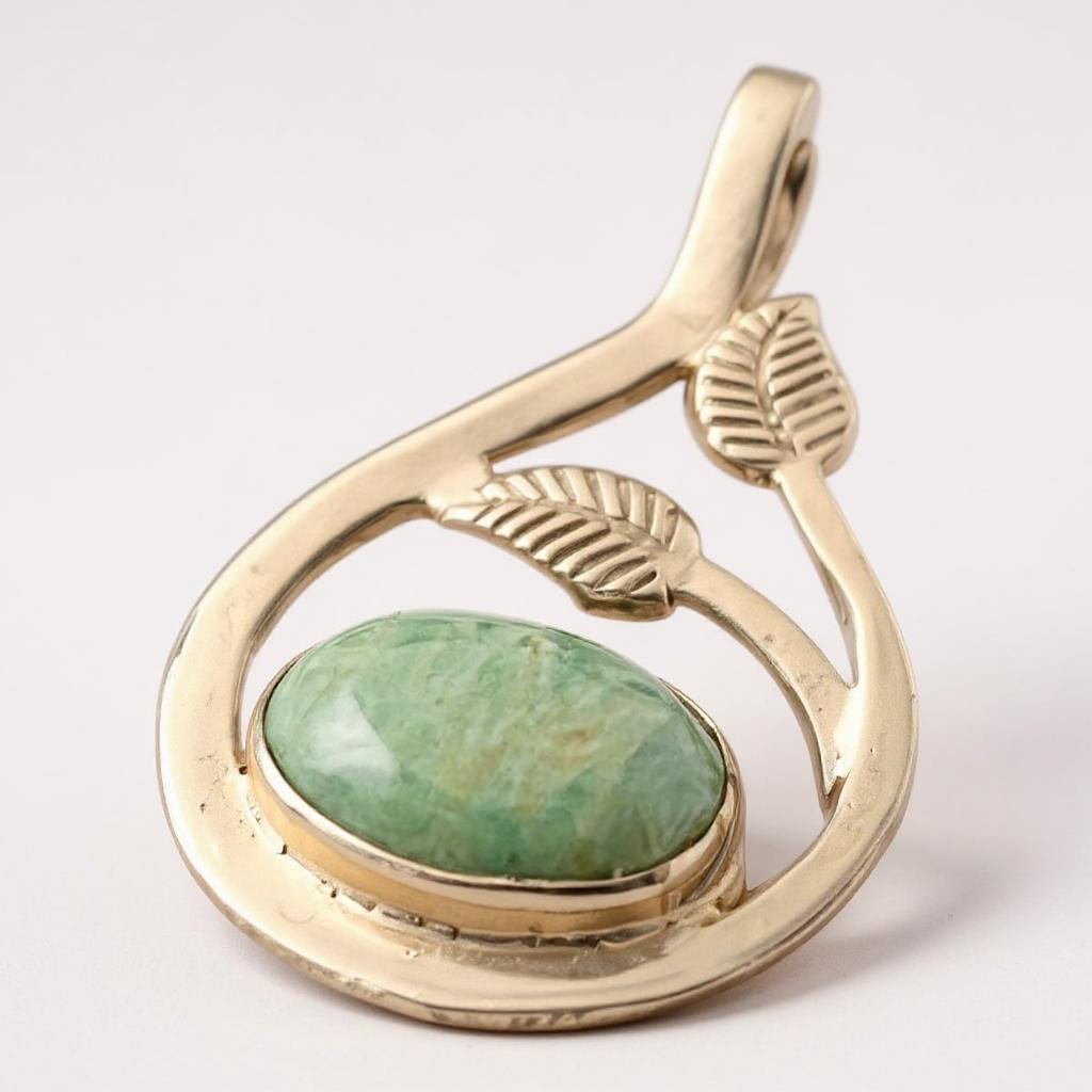 Colgante de Variscita Australiana Plata 925 - Joyas Velardi