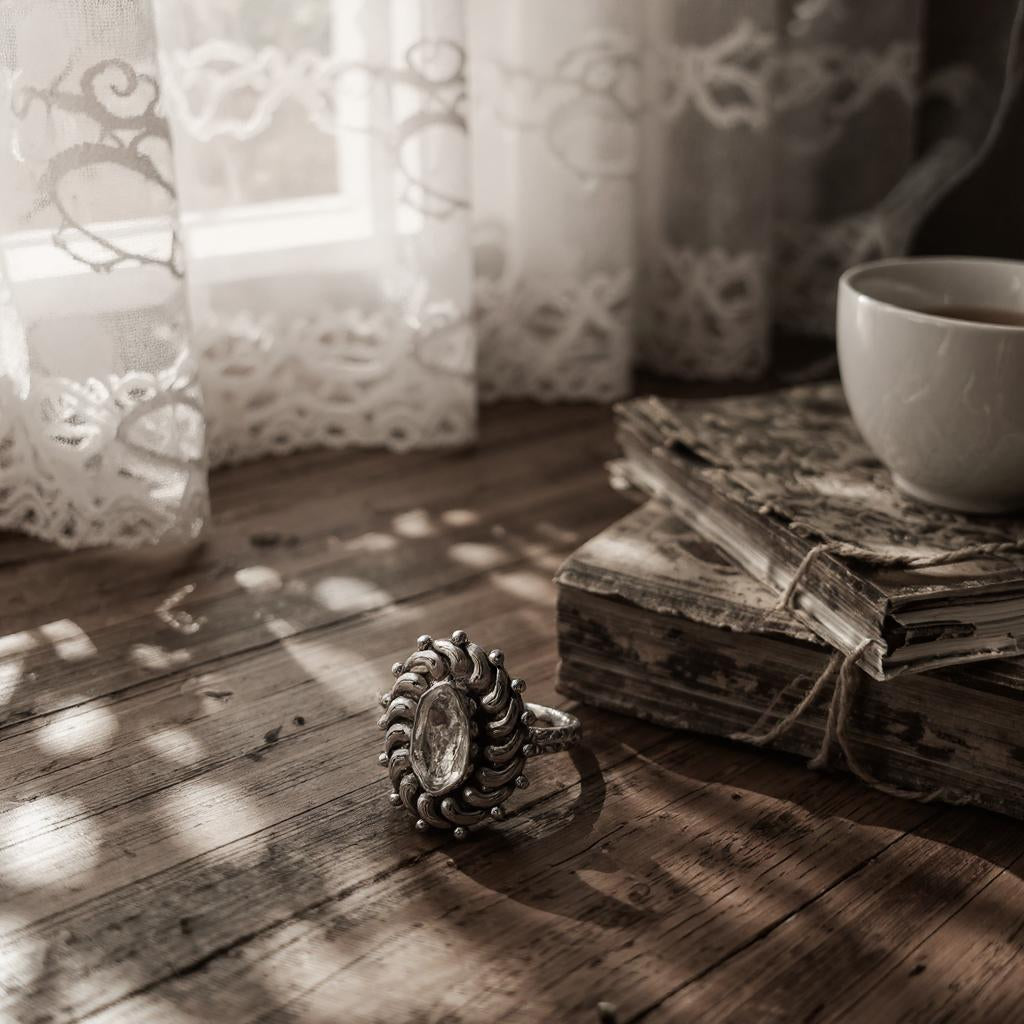 Nyra Herkimer – Anillo de plata 925 con diamante Herkimer - Joyas Velardi