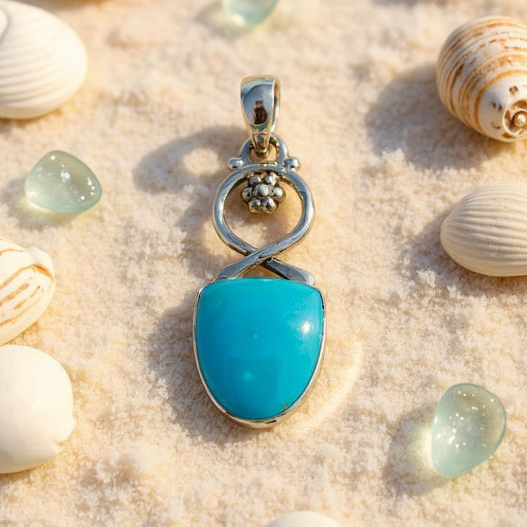 Colgante de Smithsonita - Ofelia - Plata 925 - Joyas Velardi