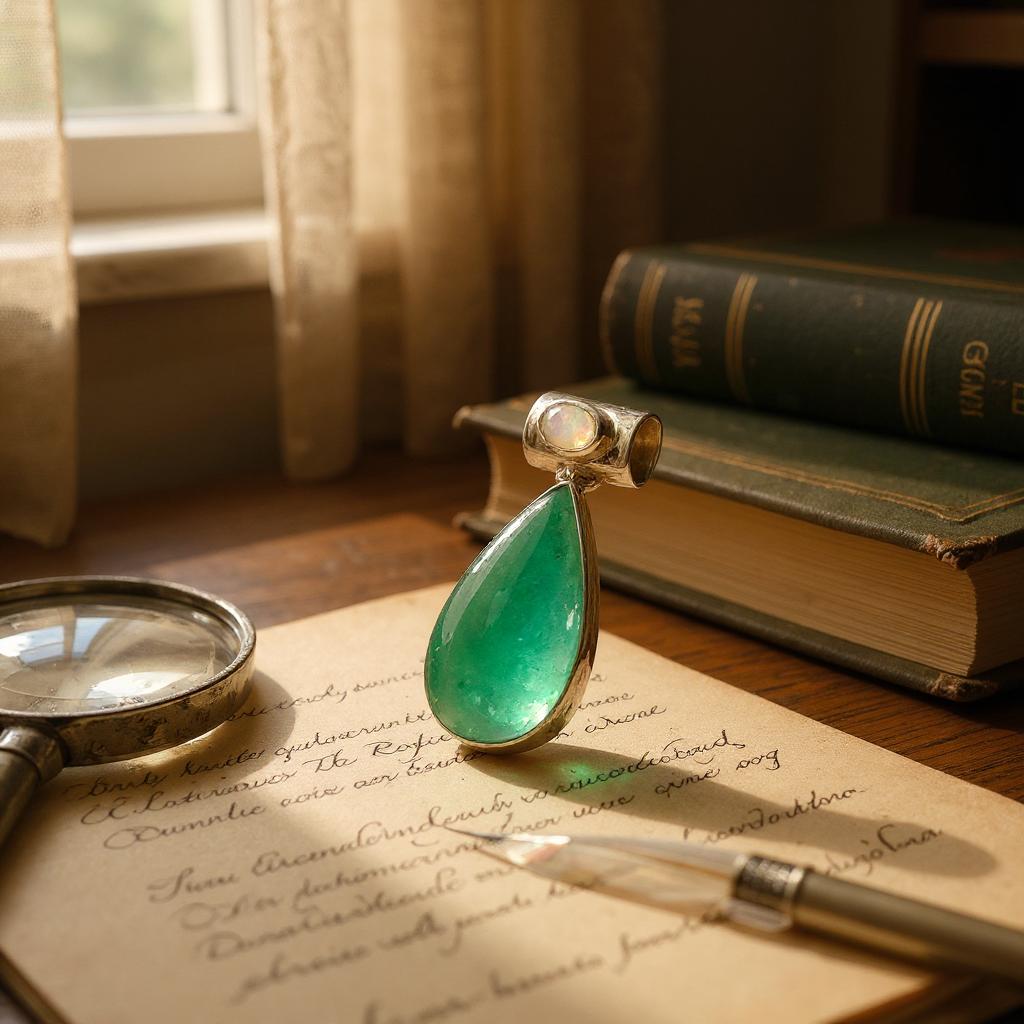 Colgante de Aventurina Verde y Opalo Etiope Plata 925 - Joyas Velardi