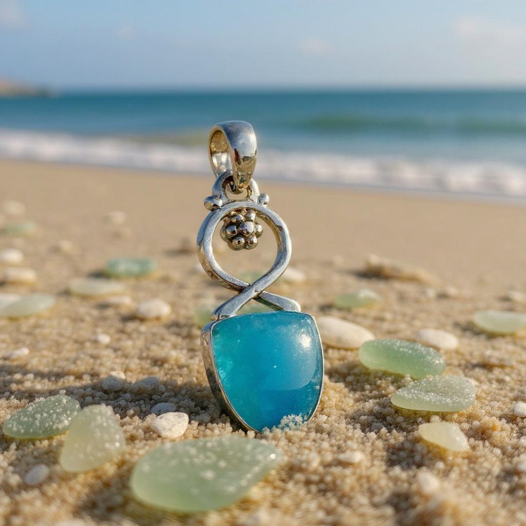 Colgante de Smithsonita - Ofelia - Plata 925 - Joyas Velardi