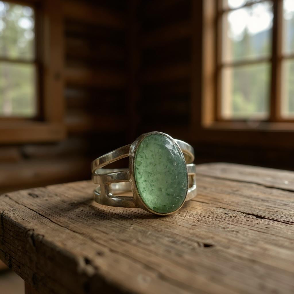 Anillo Hygeia – Aventurina Verde del Himalaya en Plata 925 - Joyas Velardi