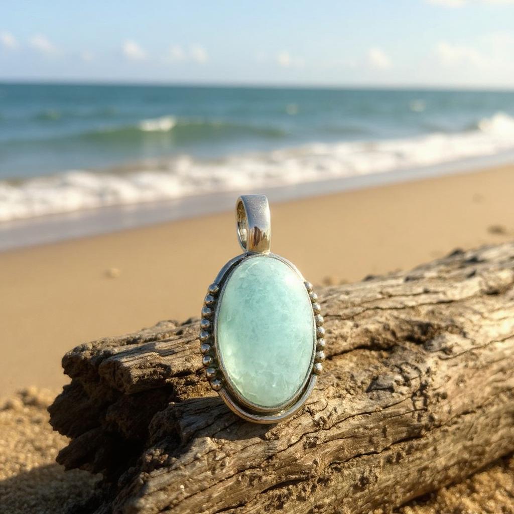 Colgante Thalassa – Amazonita Paraíba en Plata 925 - Joyas Velardi