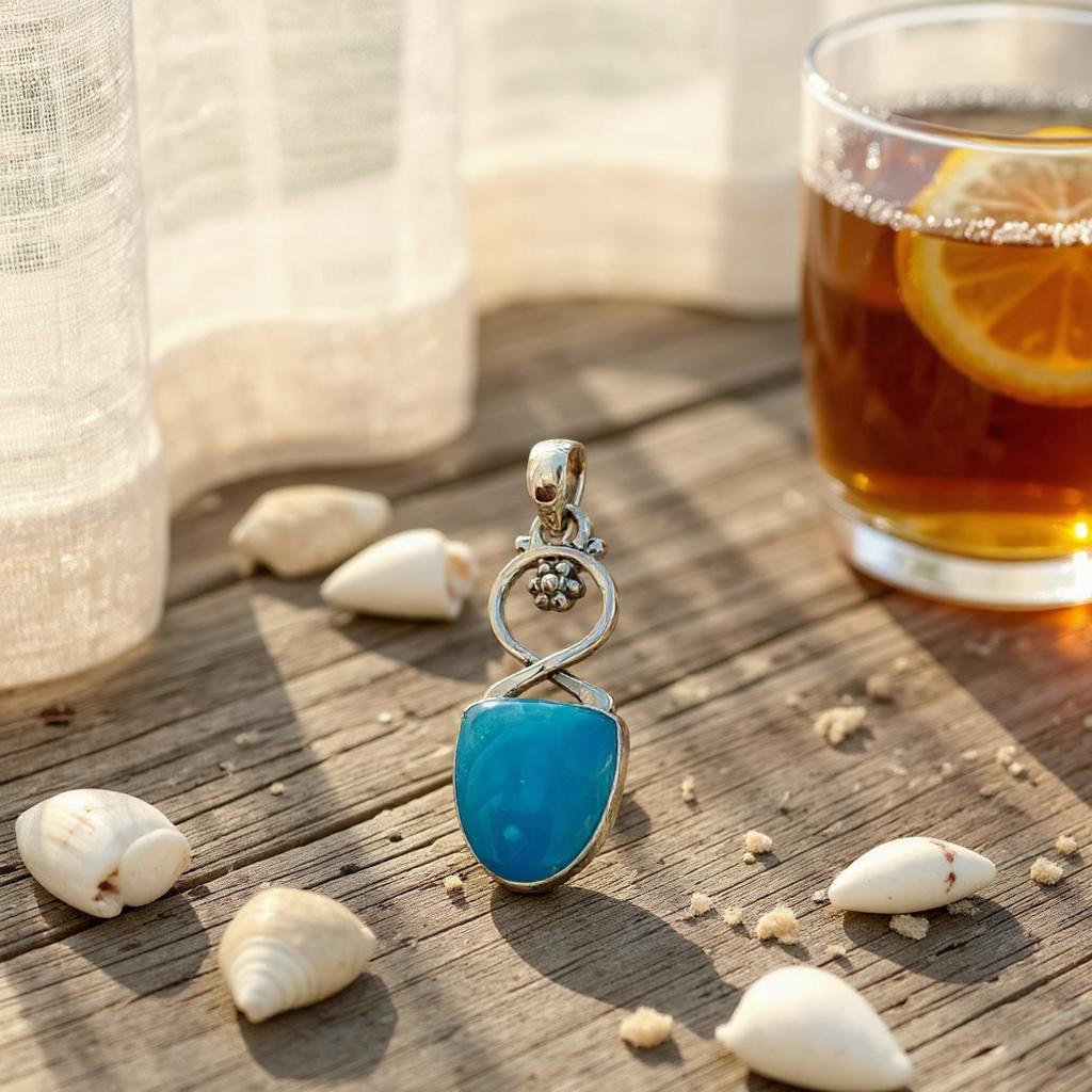 Colgante de Smithsonita - Ofelia - Plata 925 - Joyas Velardi