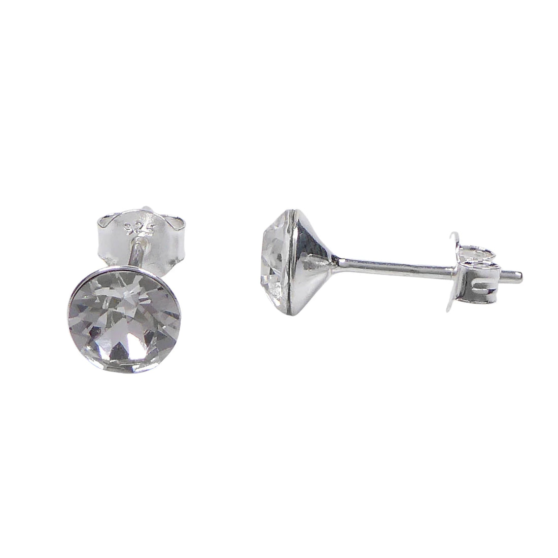 Aros Punto de Luz Swarovski Crystals Plata Italiana 925 - Joyas Velardi
