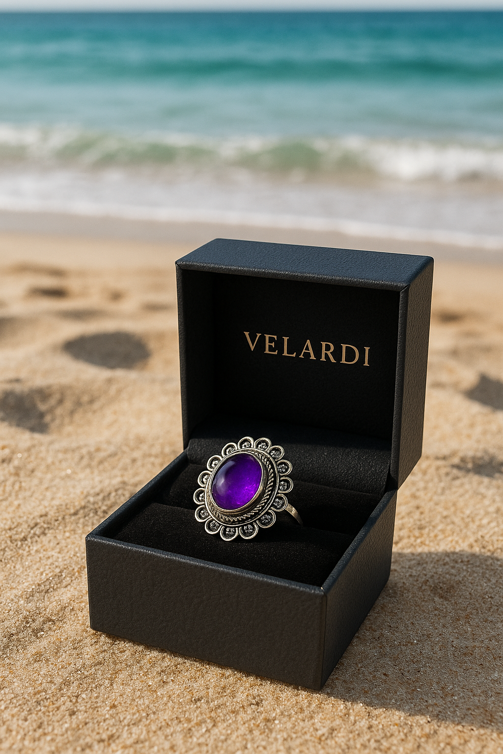 Anillo Amatista De África Plata 925 Velardi Diseño De Autor - Joyas Velardi