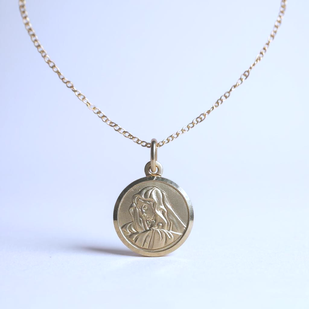 Medalla Virgen Maria Plata 925