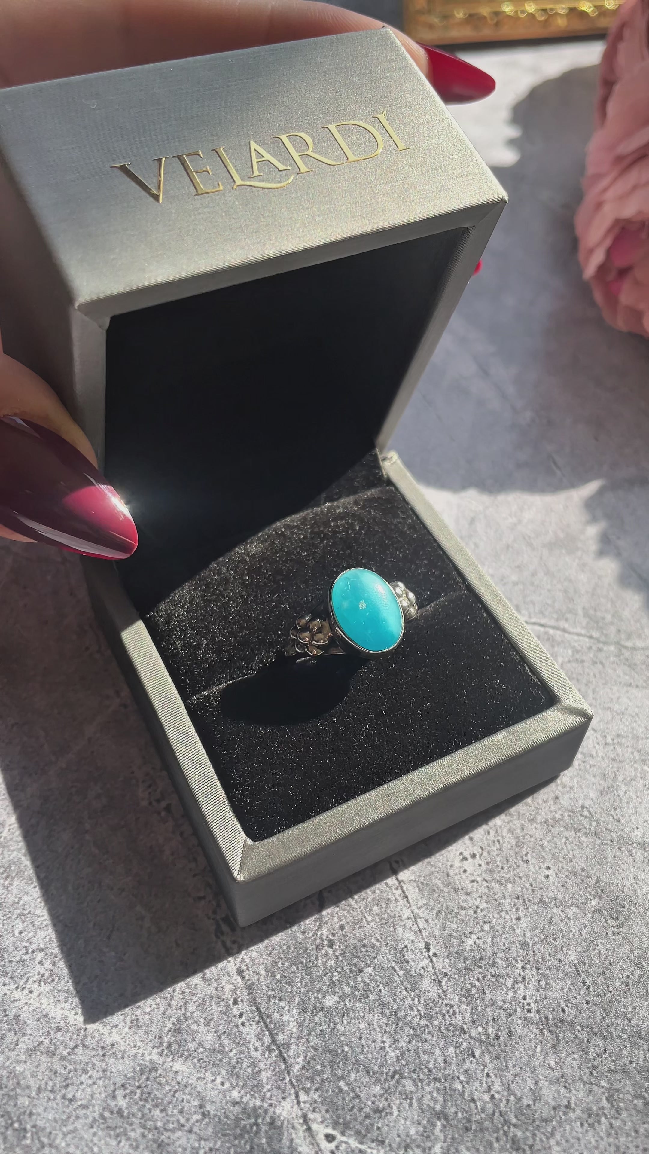 Anillo de Smithsonita en Plata 925