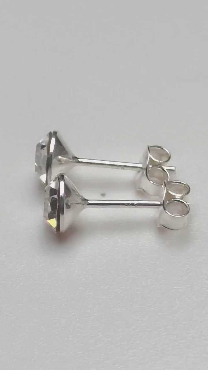 Aros Punto de Luz Swarovski Crystals Plata Italiana 925